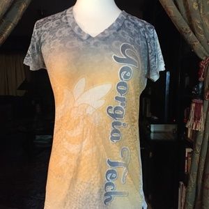 Long V-Neck Slim Cut Ga. Tech T-Shirt
